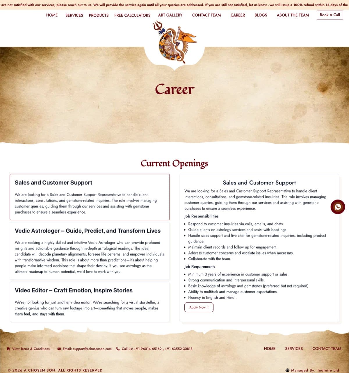 Career Page
